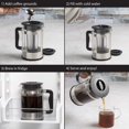 thumbnail image 4 of Primula Kedzie 1.6 Quart Borosilicate Glass Cold Brew Coffee Maker, Brushed Stainless, 4 of 12