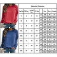 thumbnail image 2 of Gold Sudadera lisa de manga larga para mujer, Tops con cuello redondo, camiseta holgada informal de talla grande, 2 of 2