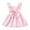 Pink, variant on AUNVITO Toddler Girls Sweet Bow Striped Puff Sleeve Spaghetti Strap Summer Dress