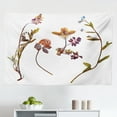 thumbnail image 1 of Flower Tapestry, Shabby Form Roses Buds Leaves Tulips Floral Details Butterfly Natural Eco Print, Fabric Wall Hanging Decor for Bedroom Living Room Dorm, 2 Sizes, Multicolor, by Ambesonne, 1 of 1