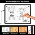 thumbnail image 3 of KOBAIBAN A3 Light Board with Magnets – 6000 Lux, 3 Color Modes, Side Buttons, Type-C – Perfect for Diamond Painting, Tracing & Crafting - USB Powered, 3 of 11