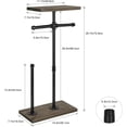 thumbnail image 2 of Freestanding Tissue Paper Holder Industrial Toilet Paper Stand with Wood Shelf, 2 of 7