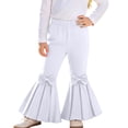 thumbnail image 2 of Girls Fashion Bowknot Flared Trousers Solid Casual Pants, 2 of 9