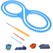Petoto Afghan Loom Knitting Board, Knitting Loom Set, Weaving Looms for Beginners Adults for DIY Blanket, Hat, Scarf, Blue