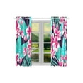 thumbnail image 3 of CADecor Tropical Floral Print Window Treatment Panel Curtains Window Curtain Kitchen Curtain,Two Piece 26x39 Inches, 3 of 4