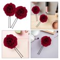 thumbnail image 3 of HIAKDOFT 8Pcs Retro Style Dark Red Rose Hair Pins for Wedding Updo and Party Hair, 3 of 8