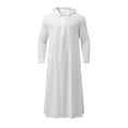 thumbnail image 3 of Men's All-Season Muslim Thobe - Solid Color, Button Hooded Design, Polyester Fabric, Long Robe with Pocket for Daily Wear, 3 of 6