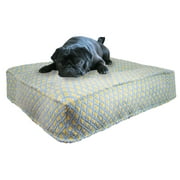 Angle View: Bessie and Barnie Robin Egg Luxury Extra Plush Faux Fur Rectangle Pet/Dog Bed