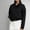 black, variant on Stand-up collar zip-up bomber jacket, stylish casual loose-fitting windbreaker, long-sleeved outerwear