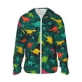 thumbnail image 2 of Lsque Colorful Dinosaurs UPF 50+ Lightweight Sun Protection Men's Women's Long Sleeve Shirt, Hoodie Performance -Medium, 2 of 9