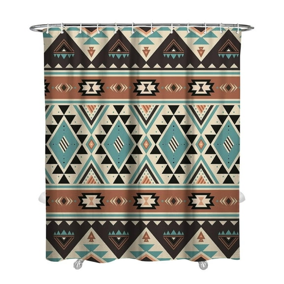 Waterproof Abstract Art Vintage Shower Curtain 72x84 Inch Boho Style Polyester Unique Shower Curtain for Bathroom Hotel Home Decor with 12 Plastic Hooks