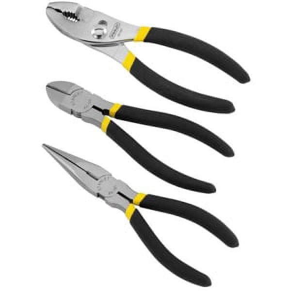 3 Piece Basic Plier Set (Long Nose, Slip Joint, Diagonal)