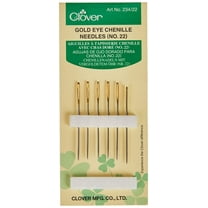 Clover Gold Eye Chenille Needles-Size 22 6/Pkg