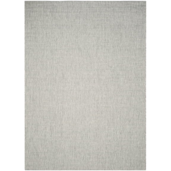 SAFAVIEH Courtyard Samson Solid Indoor/Outdoor Area Rug, Grey/Turquoise, 9' x 12'