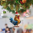 thumbnail image 4 of KCEHTA Rooster Christmas Ornaments, Rooster Ornaments for Christmas Tree, Cute Cartoon Rooster Hanging Pendant Acrylic Funny Chicken Christmas Ornaments for Xmas Tree Door Window Car Interior, 4 of 6
