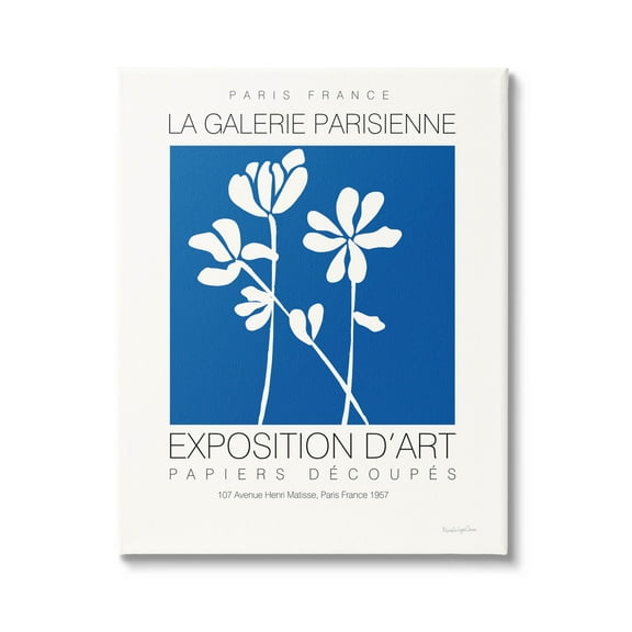 Stupell Industries Contemporary Botanicals French Gallery Graphic Art Gallery Wrapped Canvas Print Wall Art, Design by Mercedes Lopez Charro
