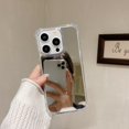 thumbnail image 2 of Biwat Étui Miroir Compatible iPhone 13 Pro, Protection d'Angle Épaisse, Miroir Réfléchissant Rigide, Idéal pour Maquillage Retouche, Selfie Arrière avec Miroir, Étui Préférée pour Femmes Filles 6.1 Pouces (Miroir 13 Pro), 2 of 4