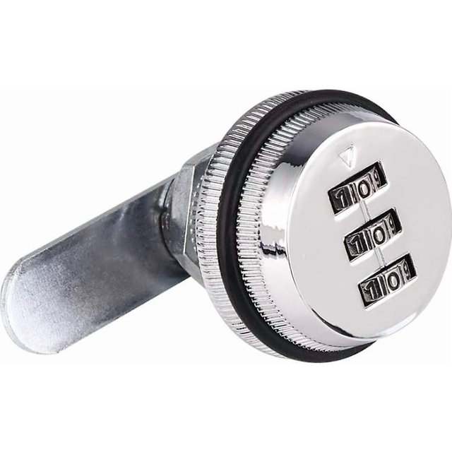 3 Digit Password Combination Locks ,30mm Zinc Alloy Cam Cabinet Code Lock for Security Drawer Mailbox Cabinet Tool Box Glass Cabinet Safe Locker