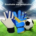 thumbnail image 3 of Tnobhg 1 Pair Goalkeeper Gloves Breathable Impact Resistant Non-slip Texture Football Training Gloves Goalie Gloves for Kids, 3 of 8