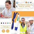 thumbnail image 5 of 15 Pcs Retractable Pens On Lanyard Neck Pens In A Rope Shuttle Pen 4 Color Ink Ballpoint Pen With C, 5 of 5