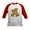 Red/White, variant on - Cute Dancing Teddy Bears Baseball Jersey - Kids Cotton Baseball Jersey, 3/4 Sleeve Shirt