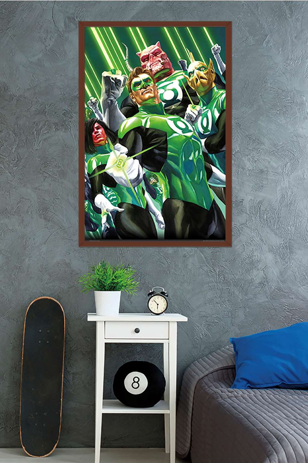 DC Comics - The Green Lantern Corps - Portrait Wall Poster, 22.375" x 34", Framed