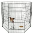 thumbnail image 3 of QRKD Pet Dog Playpen 24/30/36/42/48 Inch Metal Portable Dog Exercise Pen Indoor Outdoor Folding Yard Puppy Dog Fence for Small Medium Large Dogs 8 Panel (48 Inch), 3 of 12