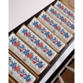 thumbnail image 3 of Independence Day Star Stair Treads Non Slip for Steps Welcome Red Blue White Star Green Leaf Grey Plaid 4 Pcs Reusable Adhesive Stair Runner Mats for Home Carpet Treads Rugs for Staircase 8x30 In, 3 of 7