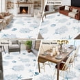 thumbnail image 5 of Ocean Blue Coral Area Rugs 5'x8', Washable Small Throw Rugs for Classroom Bedroom, Summer Coastal Starfish Conch Nautical Indoor Outdoor Rug Non-Slip Low Pile Carpet Runner Reversible Floor Mats, 5 of 8