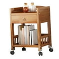 thumbnail image 4 of Bamboo Shelf 2 Tier Coffee Table Durable Free Standing Furniture Storage Cabinet 35cmx30cmx55cm, 4 of 9