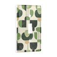 thumbnail image 2 of Yayeee Toggle Light Switch Wall Plate 1-Gang 4.5"x2.7" Home Decorative Outlet Cover, Green Circle, 2 of 7