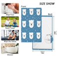 thumbnail image 6 of Yayeee 2 Pack Hand Towels for Bathroom 100% Cotton 16" x 28" Kitchen Towel, Blue Polar Bear, 6 of 7