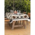 thumbnail image 2 of Outdoor Table Cloth with Umbrella Hole and Zipper, Boho Black Brown Waterproof Rectangle Tablecloth 60"x102", Vintage Geometric Southwestern Ethnic Washable Table Cover for Outside Party Patio Picnic, 2 of 7
