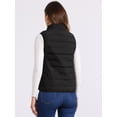 thumbnail image 3 of DARING DIVA Women's Stand Collar Lightweight Zip Up Vest XL Black, 3 of 6