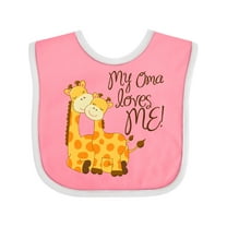 Inktastic My Oma Loves Me Boys or Girls Baby Bib