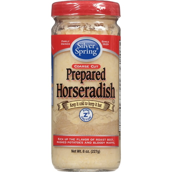 Silver Spring Prepared Horseradish Sauce, Creamy Sauce, 8 oz Jar