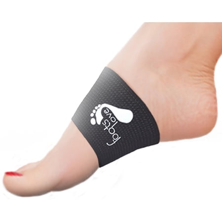 Foots Love. Compression Copper Arch Support - 2 Plantar Fasciitis Braces / Sleeves. Stop Arch Pain, Heel Spurs and Flat Feet. Corrects Pain in Feet, Knees, Back and Hips