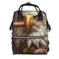 thumbnail image 1 of Fotbe Funny Bald Eagle Mochila Maternidad - Lona de Sarga Impermeable, Mochila de Pañales de Gran Capacidad con Múltiples Bolsillos y Correas Ajustables, 1 of 6