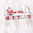thumbnail image 4 of Adornos colgantes de madera para puerta de Navidad, decoración de Feliz Navidad para el hogar, Feliz Año Nuevo, 2022, 4 of 4