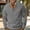 Dark Gray, variant on Mens Waffle Long Sleeve Shirt Man Long Sleeve Solid Color Round Neck Button Fashion Fallow Blouse Army Green 3X