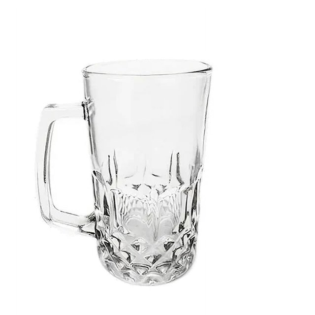 Juego de 20 Tarros Cerveceros Anera de Cristal 500 ML con Diseño de Rombos