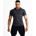 thumbnail image 2 of Men's Dry Fit Performance Running Workout Sport Athletic Shirt with Hoods Red XXL, 2 of 6