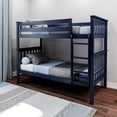 thumbnail image 1 of BEDSMART Solid Wood Twin Over Twin Bunk Bed | Blue, 1 of 6