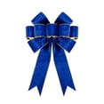 thumbnail image 3 of Vintage Wreath Bow 11.8x13.8 Inch Sliver Edged Velvet Tree Ornament for Xmas Winter Home Outdoor Indoor Party Large Christmas Wreath Bows, 3 of 7