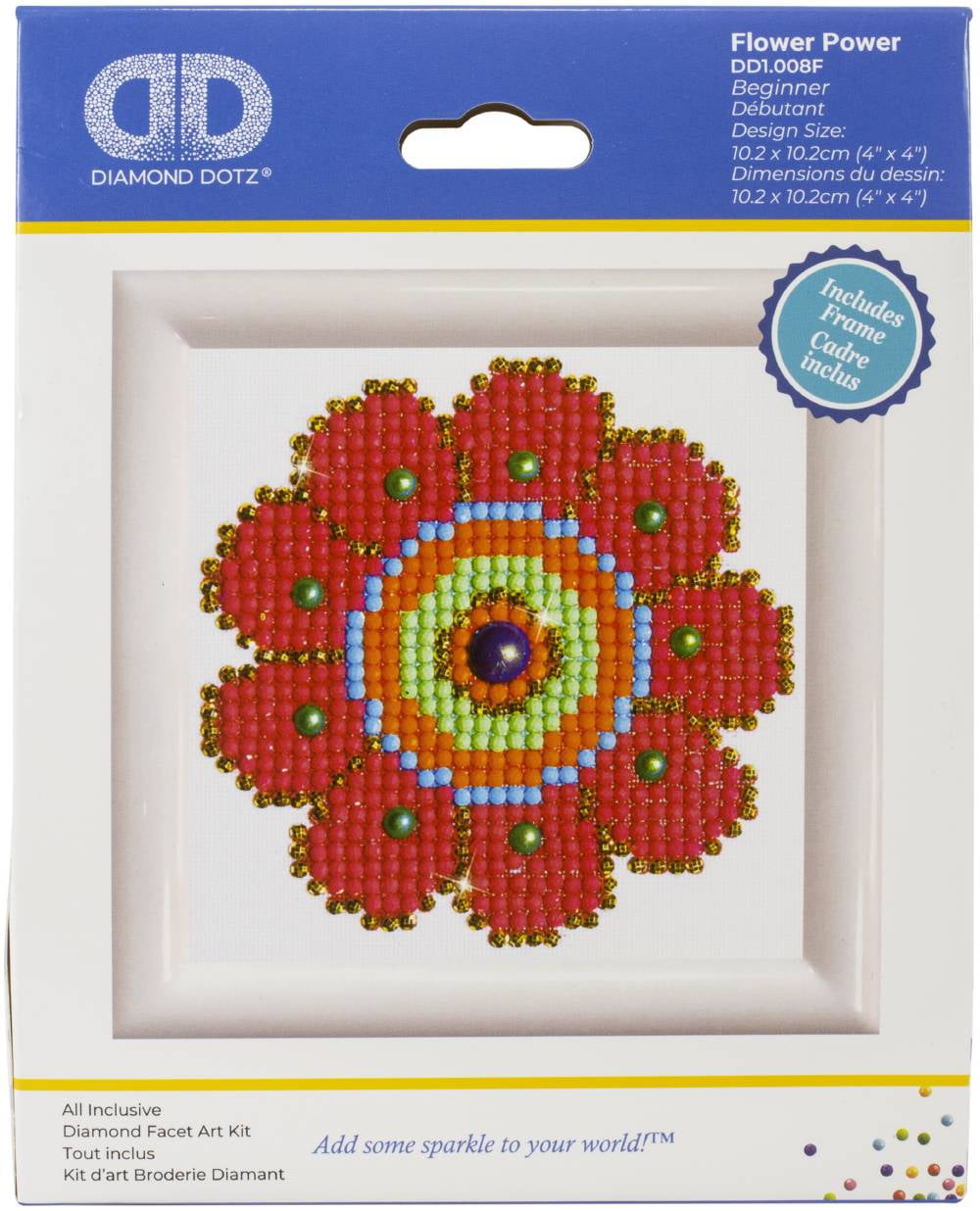 Diamond Dotz Diamond Embroidery Facet Art Kit W/ FrameFlower Power W