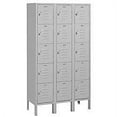 thumbnail image 3 of 12" Wide Five Tier Box Style Standard Metal Locker - 3 Wide - 5 Feet High - 12 Inches Deep - Gray - Unassembled, 3 of 3