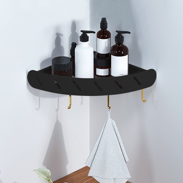 Lingouzi Tripod,hanging Corner Shelf with 3 Hooks , Bathroom Corner