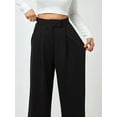 thumbnail image 5 of High Waist Elastic Crepe Palazzo Pants, 5 of 7