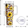 thumbnail image 2 of Sunflower Floral Gifts Cup for Women Men, 40oz Tumbler with Handle and Straw Lid, Sun Flower Print Lover Stainless Steel Water Bottle Mug (1PC), 2 of 6