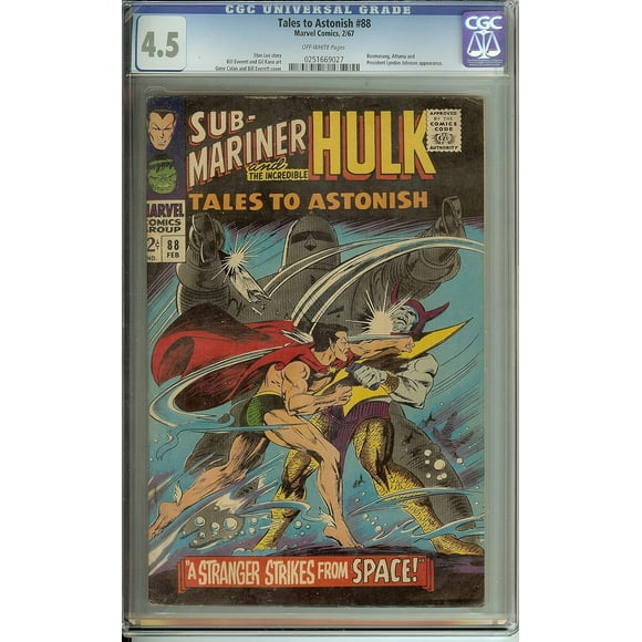 Tales of Astonish #88 CGC 4.5 featuring Sub-Mariner and Hulk